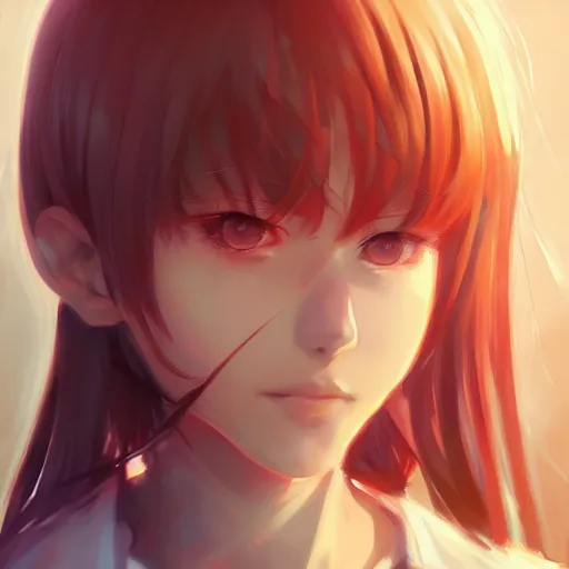 Image similar to anime portrait by Stanley Artgerm Lau, WLOP, Rossdraws, James Jean, Andrei Riabovitchev, Marc Simonetti, and Sakimichan, trending on artstation