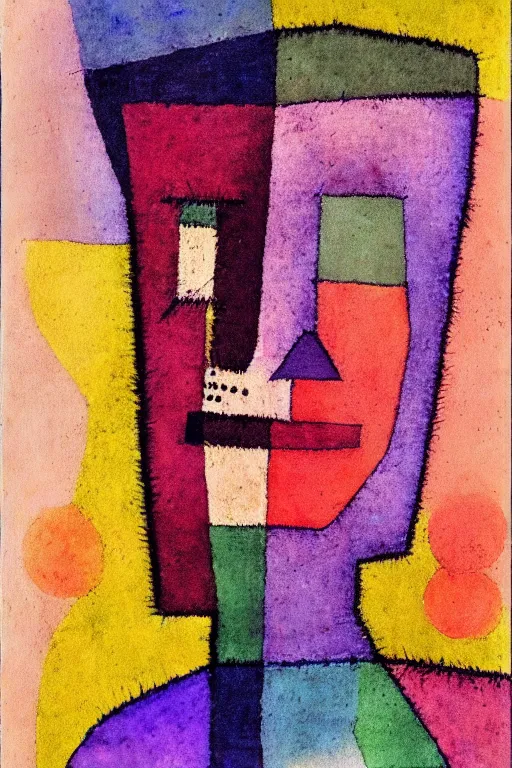 Prompt: a portrait a very ordinary person, by Paul Klee, watercolor, abstract, anatomically correct, beautiful perfect face, sharp focus, Highly Detailed