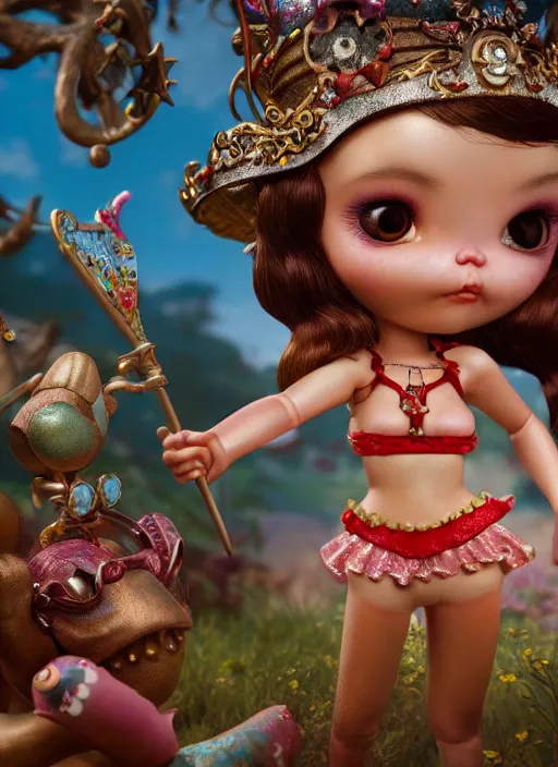 Image similar to highly detailed closeup, profile portrait of tin toy fairytale princess bikini, unreal engine, nicoletta ceccoli, mark ryden, earl norem, lostfish, global illumination, detailed and intricate environment
