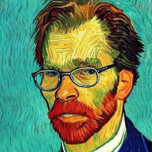 Image similar to edwin rutte in the style of vincent van gogh