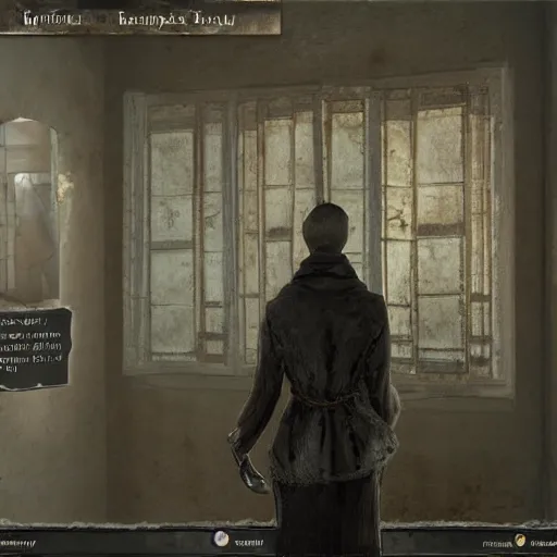 Image similar to artemy burak haruspex in the game pathologic 2, highly detailed,