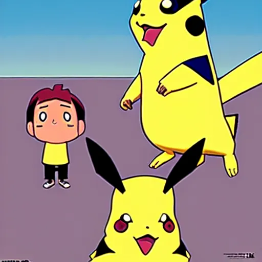 Prompt: epic movie poster summer blockbuster pikachu stars in bobs burgers, directed by stanley kubrick