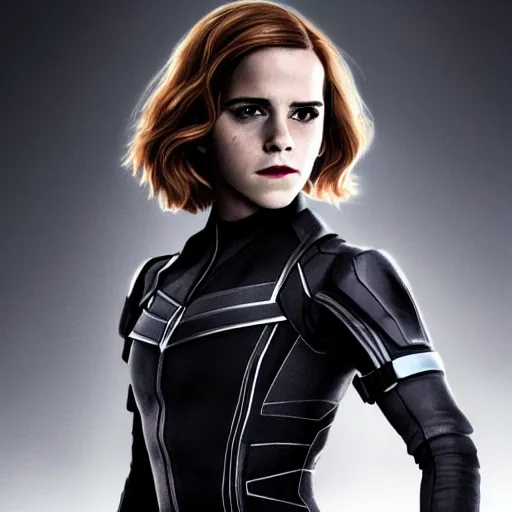 Prompt: Emma Watson as Black Widow