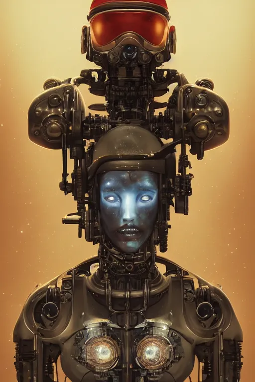 Image similar to a beautiful ultra detailed fine art portrait of a futuristic mechanical cybernetic firefighter cyborg in uniform, by tom bagshaw and anna dittman, studio lighting, firefighter, golden ratio composition, 3 5 mm lens, cybernetic scifi, deep depth of field, artstation, 8 k