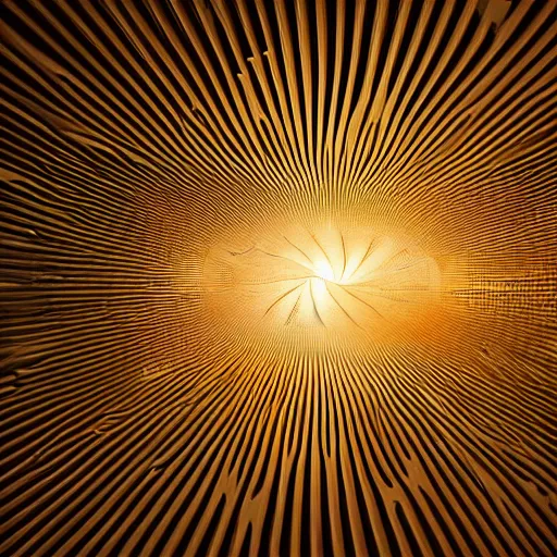 Prompt: inside a wooden fractal, god rays, 3 d render
