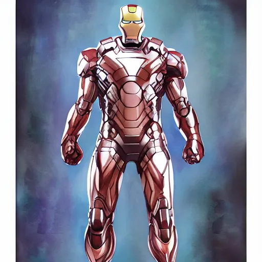 Image similar to Full body camera shot of marvel comics character, white superior iron man, full of details, watercolor painting, concept art, smooth, by Ina Wong and wlop ，trending on cgsociety and artstation，8kHDR，light effect