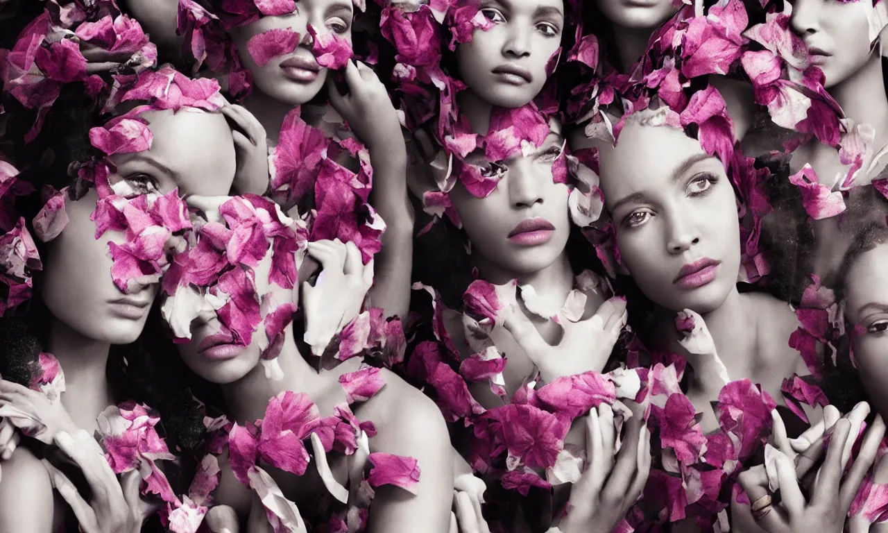 Image similar to portrait fragrance advertising campaign by richard mosse