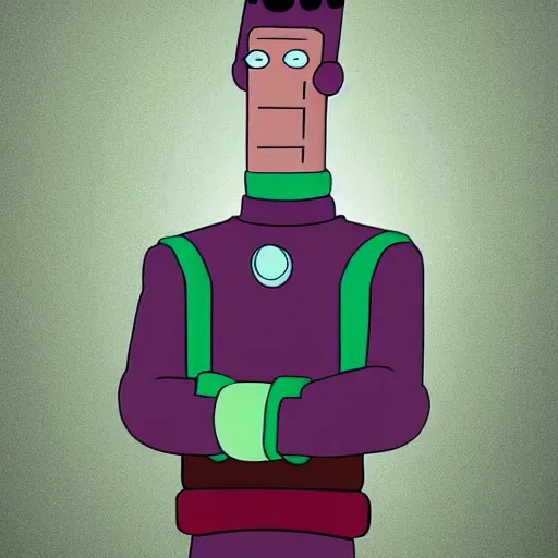 Image similar to Photo of Bender from Futurama as a human