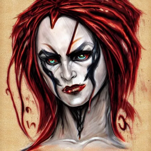 Image similar to planescape art style lady of pain