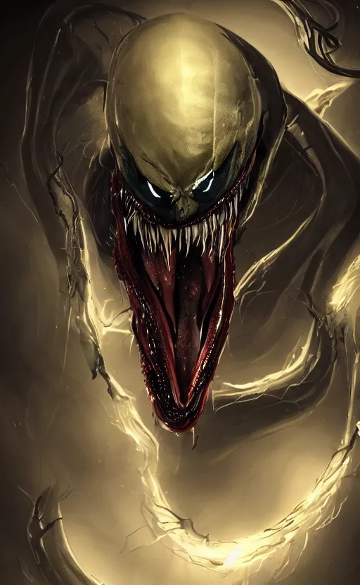 Image similar to venom as the scariest flash, dynamic lighting, fantasy concept art, trending on art station, stunning visuals, creative, cinematic, ultra detailed, ray tracing, sun rays, hyper realistic