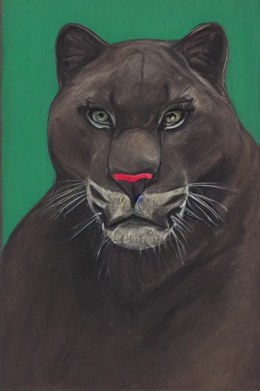 Image similar to portrait of the caucasian black panther, lgbtq, award winning portrait