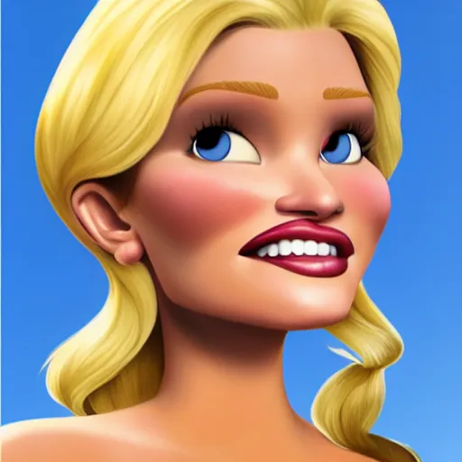 Prompt: jessica simpson as a pixar character, 3 0 0 dpi