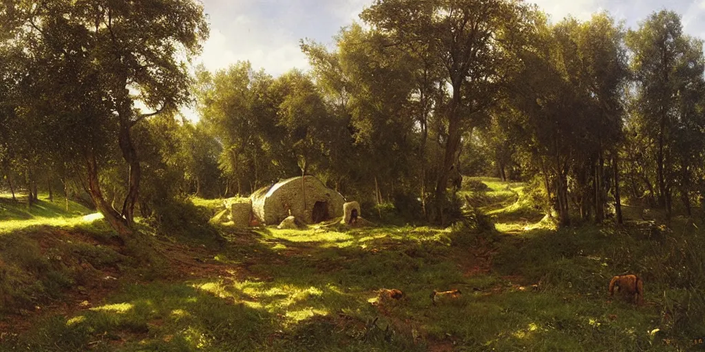 Prompt: The Shire, Ivan Kramskoi painting