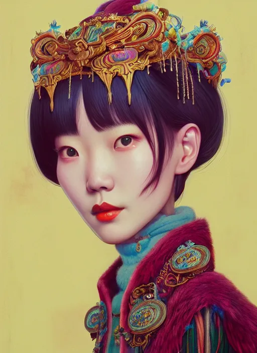 Image similar to pretty yunnan girl : : by martine johanna and simon stalenhag and chie yoshii and casey weldon and wlop : : ornate, dynamic, particulate, rich colors, intricate, elegant, highly detailed, centered, artstation, smooth, sharp focus, octane render, 8 k