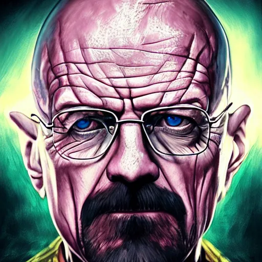 Prompt: Walter White, Zombie, Butcher, portrait, fantasy, medieval, vivid colors, elegant, concept art, sharp focus, beautiful face, digital art, Hyper-realistic, 4K, Unreal Engine, Highly Detailed, HD, Dramatic Lighting by Brom, trending on Artstation