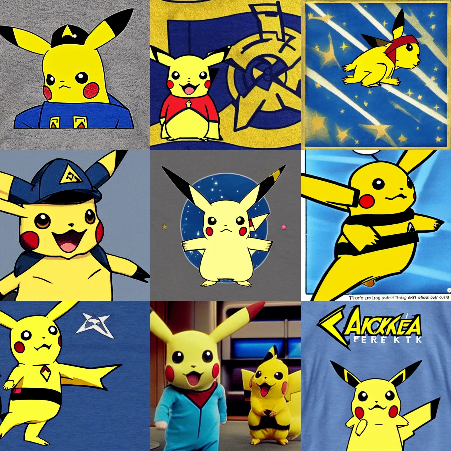 Prompt: Pikachu as Star Trek fleet captain