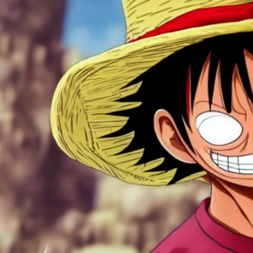 Prompt: photorealistic rendition of luffy from one piece, 8k, highly detailed, hyper realistic