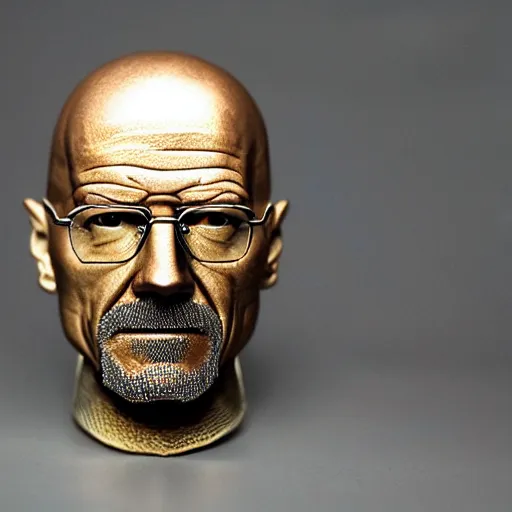 Prompt: tin man walter white made out of metal