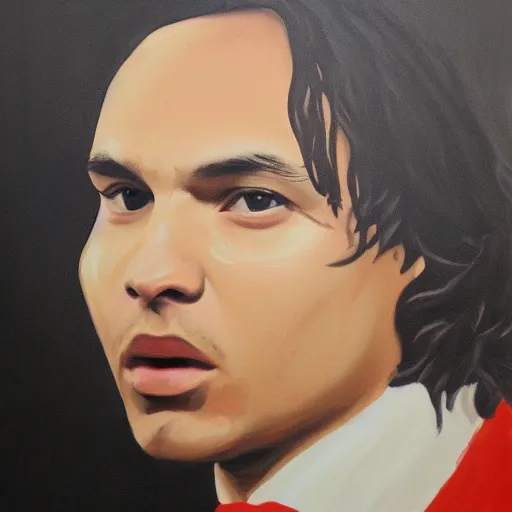 Prompt: painting of frank dillane by duncan regehr