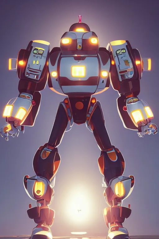 Image similar to metabots medabots medarotto medarot robot minimalist comics, behance hd by jesper ejsing, by rhads, makoto shinkai and lois van baarle, ilya kuvshinov, rossdraws global illumination ray tracing hdr radiating a glowing aura