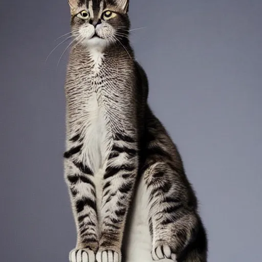 Prompt: the tallest cat in the world