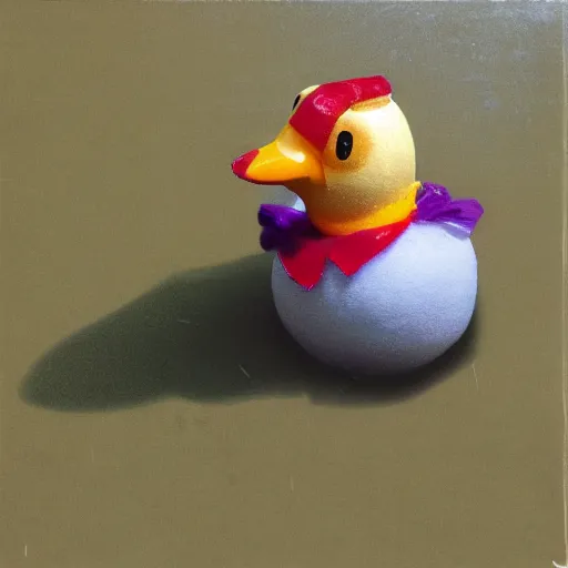 Prompt: rubber ducky portrait