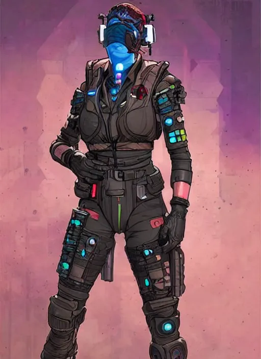 Image similar to apex legends cyberpunk self defense instructor. concept art by james gurney and mœbius. gorgeous face.