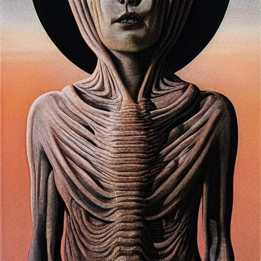 Image similar to the queen of the sun by zdzisław beksiński, jeffrey smith and h.r. giger, oil on canvas, XF IQ4, f/1.4, ISO 200, 1/160s, 8K, RAW, unedited, symmetrical balance, in-frame