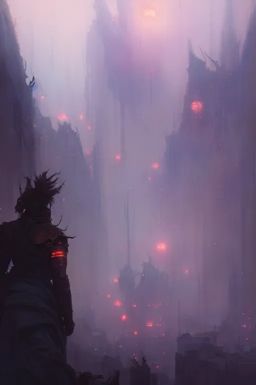 Image similar to homelander from the boys standing on air in a apocalyptic city with glowing eyes, oil painting, extremely detailed digital painting, in the style of fenghua zhong and ruan jia and jeremy lipking and peter mohrbacher, mystical colors, rim light, beautiful lighting, 8 k, stunning scene, raytracing, octane, trending on artstation