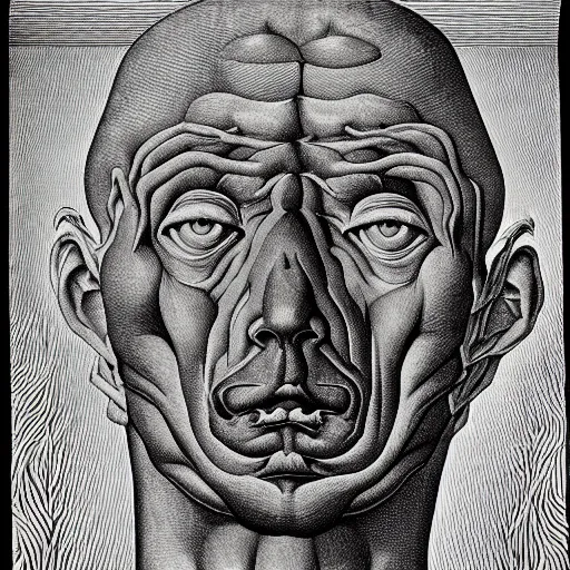 Image similar to conceptual post - mortem monumental portrait made by escher and william blake, highly conceptual art, intricate detailed painting, illustration sharp detail, manga 1 9 9 0