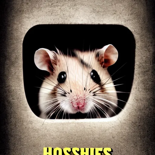 Image similar to homeless hamster, sad, movie poster, cinematic