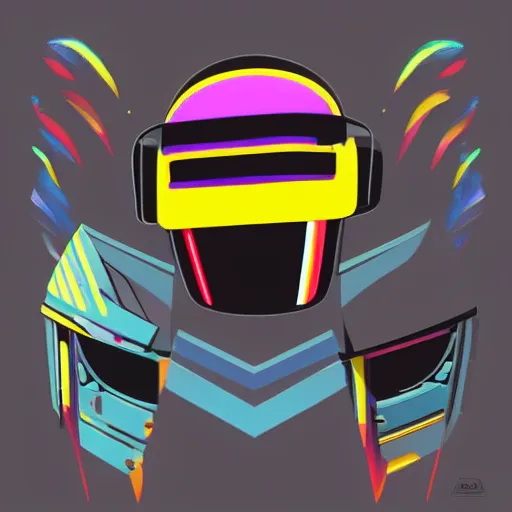 Image similar to daft punk concert in 1 bit art style