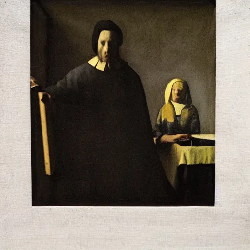 Prompt: the last man on earth, charcoal painted by johannes vermeer