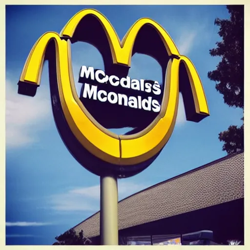 Image similar to mcdonalds sign, but the text just says the end is near