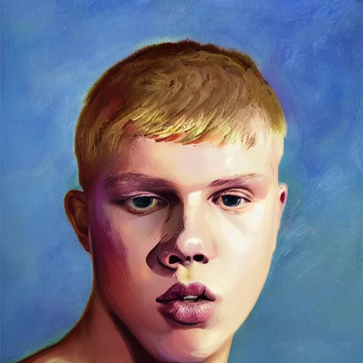Image similar to Yung Lean, portrait, by Diego Velazquez