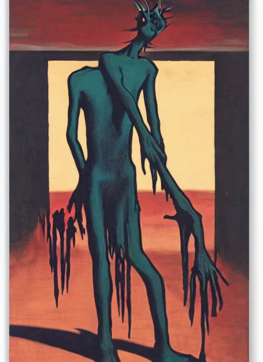 Image similar to punk zombie by rockwell kent, 1 9 2 9