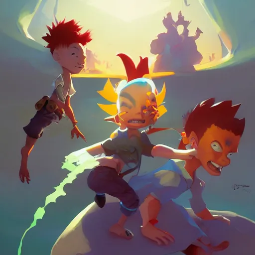 Image similar to hero world rugrats, behance hd by jesper ejsing, by rhads, makoto shinkai and lois van baarle, ilya kuvshinov, rossdraws global illumination