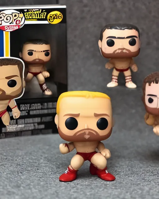 Image similar to Wrestler Funko Pop. Photographic, photography