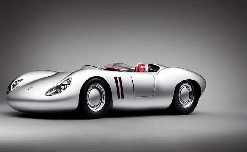 Image similar to “A 2025 Porsche 550 Spyder Concept, studio lighting”