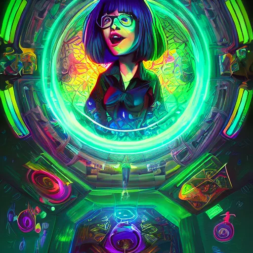 Image similar to skill magic geek inside matrix deepdream radiating a glowing aura stuff loot legends stylized digital illustration video game icon artstation lois van baarle, ilya kuvshinov, rossdraws,