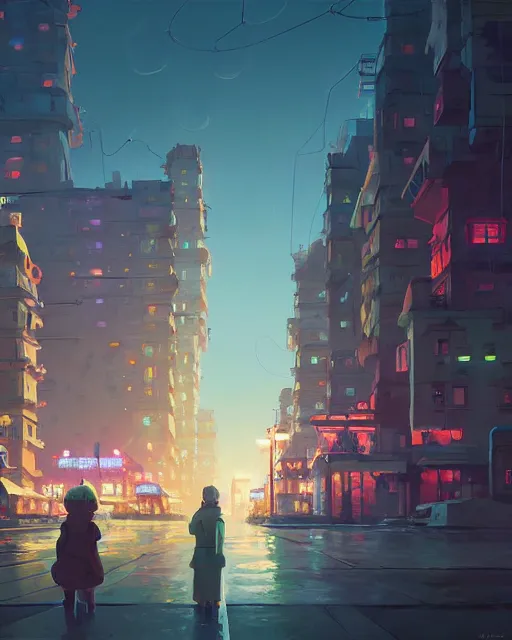 Image similar to painting of kyiv city, detailed, by simon stalenhag, cory loftis, james gilleard, atey ghailan, makoto shinkai, goro fujita, studio ghibli, rim light, exquisite lighting, clear focus, very coherent, plain background, soft painting