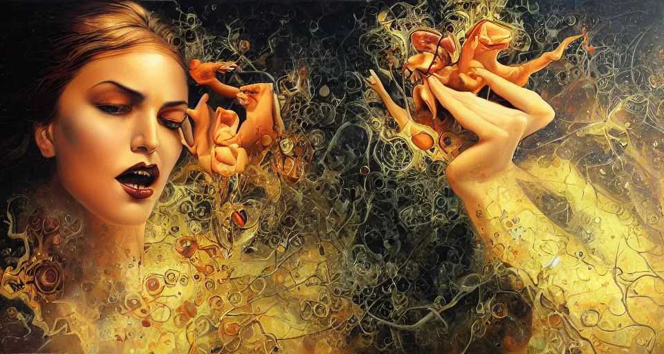 Image similar to the two complementary forces that make up all aspects and phenomena of life, by Karol Bak