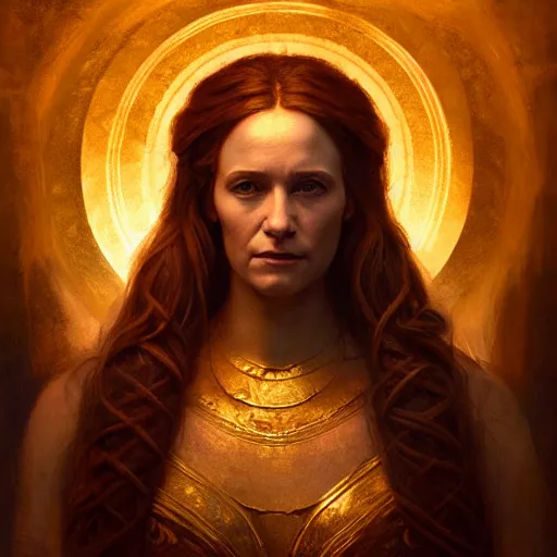 Image similar to majestic gracious regal goddess mater theia portrait, ancient greece, atmospheric lighting, painted, intricate, volumetric lighting, beautiful, rich deep colours masterpiece, golden hour, sharp focus, ultra detailed, by leesha hannigan, ross tran, thierry doizon, kai carpenter, ignacio fernandez rios