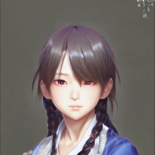 Prompt: ultra-detailed, HD semirealistic anime CG concept art digital painting of a Japanese schoolgirl, by a Chinese artist at ArtStation, by Huang Guangjian, Fenghua Zhong, Ruan Jia, Xin Jin and Wei Chang. Realistic artwork of a Chinese videogame, gentle an harmonic colors.