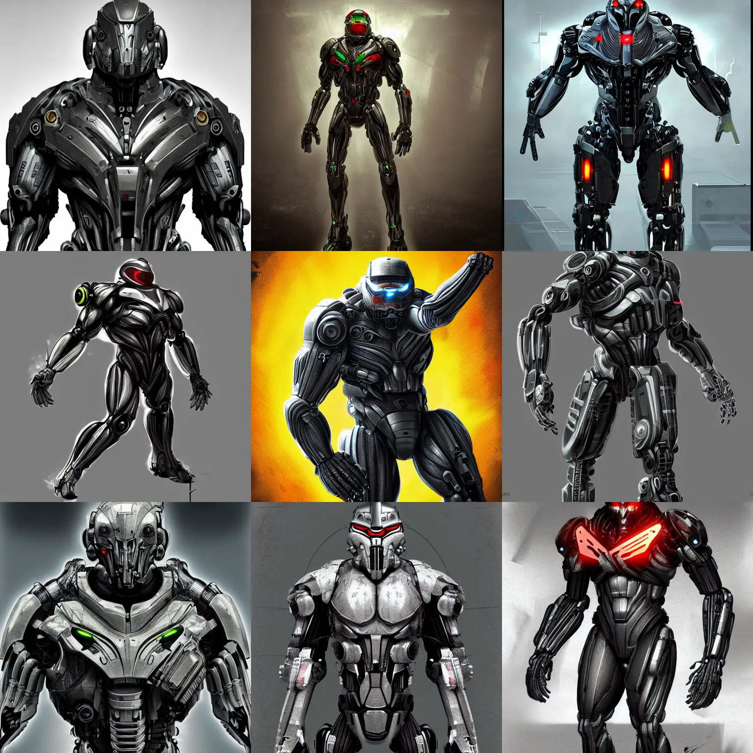 Prompt: cyborg man from crysis, scifi fighter grunt, trending on artstation, digital art
