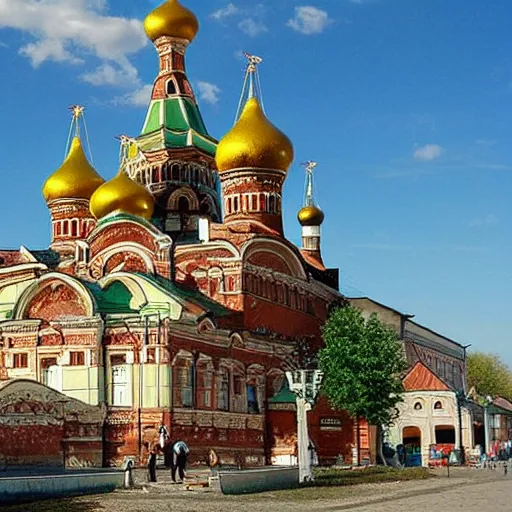 Prompt: photo fantastic ancient Russian city of Kitezh, ancient Russian architecture, terem,