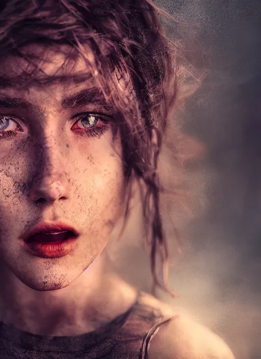 Image similar to cinematic shot epic portraits, hyper realistic, mood lighting, fantasy, detailed pupils, highly detailed, super realistic, perfect lighting pixel sorting, style sheet