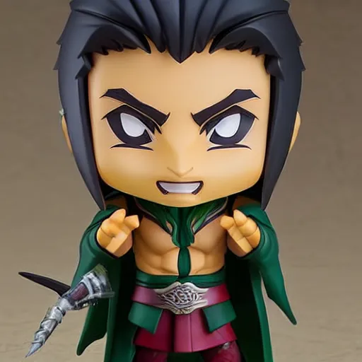 Prompt: shang tsung from mortal kombat, nendoroid, figurine, detailed product photo