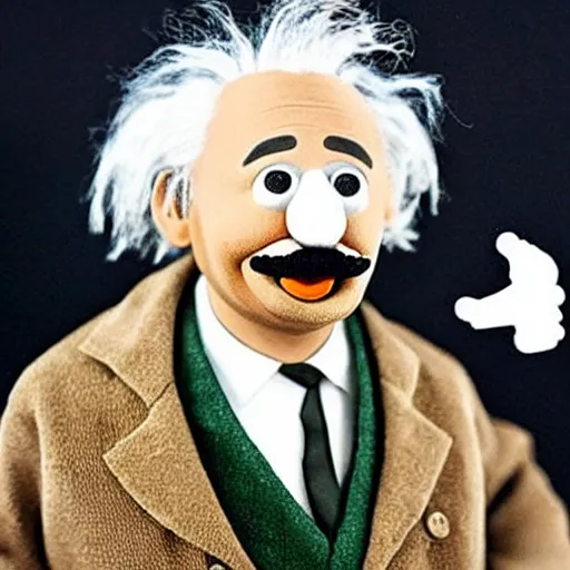 Image similar to Einstein as a Muppet.