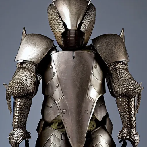 a humanoid Pangolin armored knight with metallic armor | Stable ...